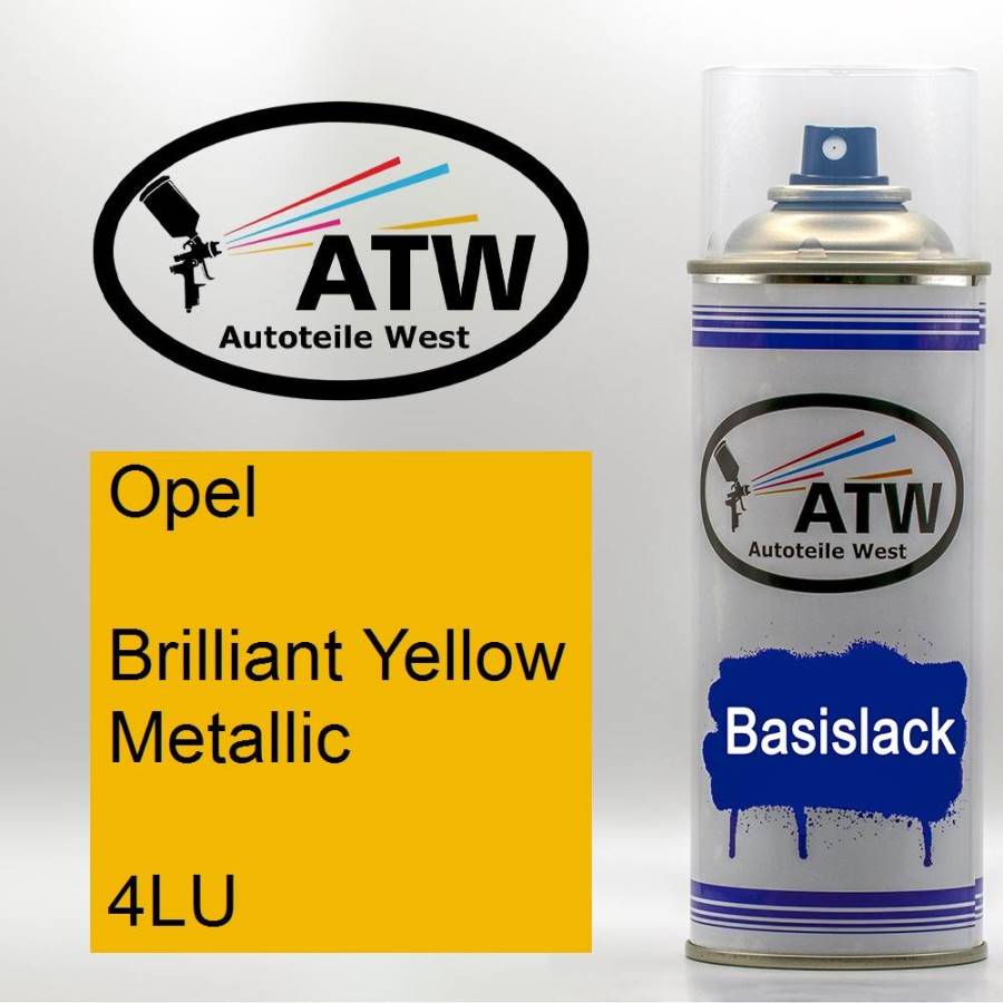 Opel, Brilliant Yellow Metallic, 4LU: 400ml Sprühdose, von ATW Autoteile West.